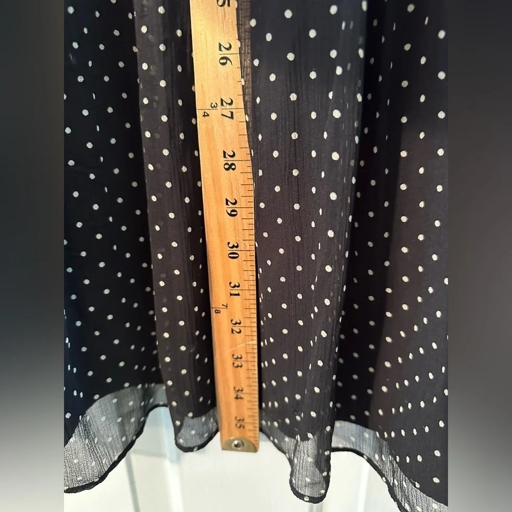 NWT J. CREW 6 VINTAGE Black White Polka Dot Strapless Midi 100% Silk Cocktail